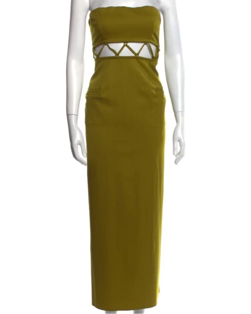 Christoper Esber Olive Green Dress - Image 1