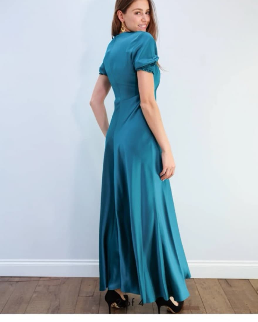 DVF Turqouise Silk Maxi - Image 4
