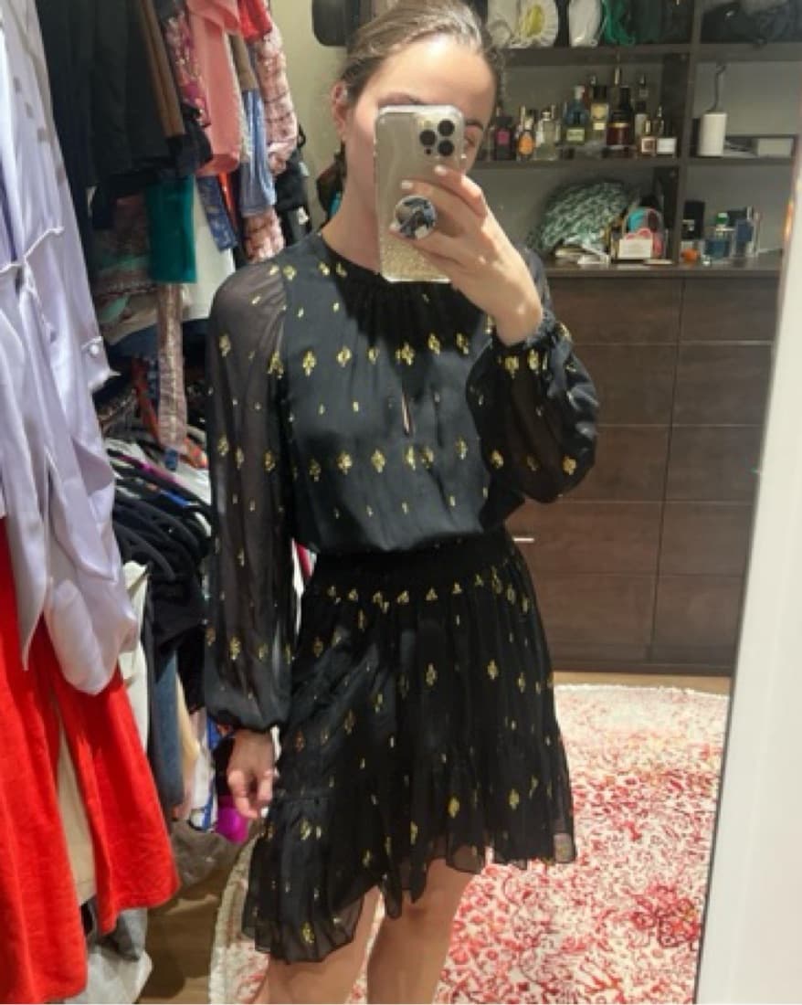 Black And Gold ALC Dress - Image 1