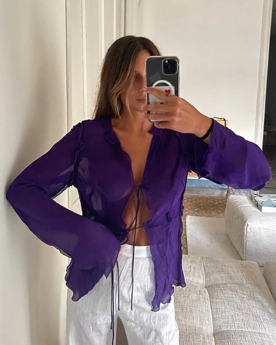 Rat & Boa Purple Aphrodite Blouse - Image 1