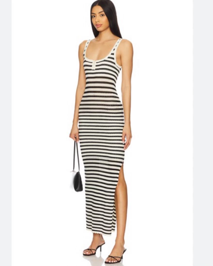 Chic Amanda Uprichard Striped Maxi Dress - Image 5