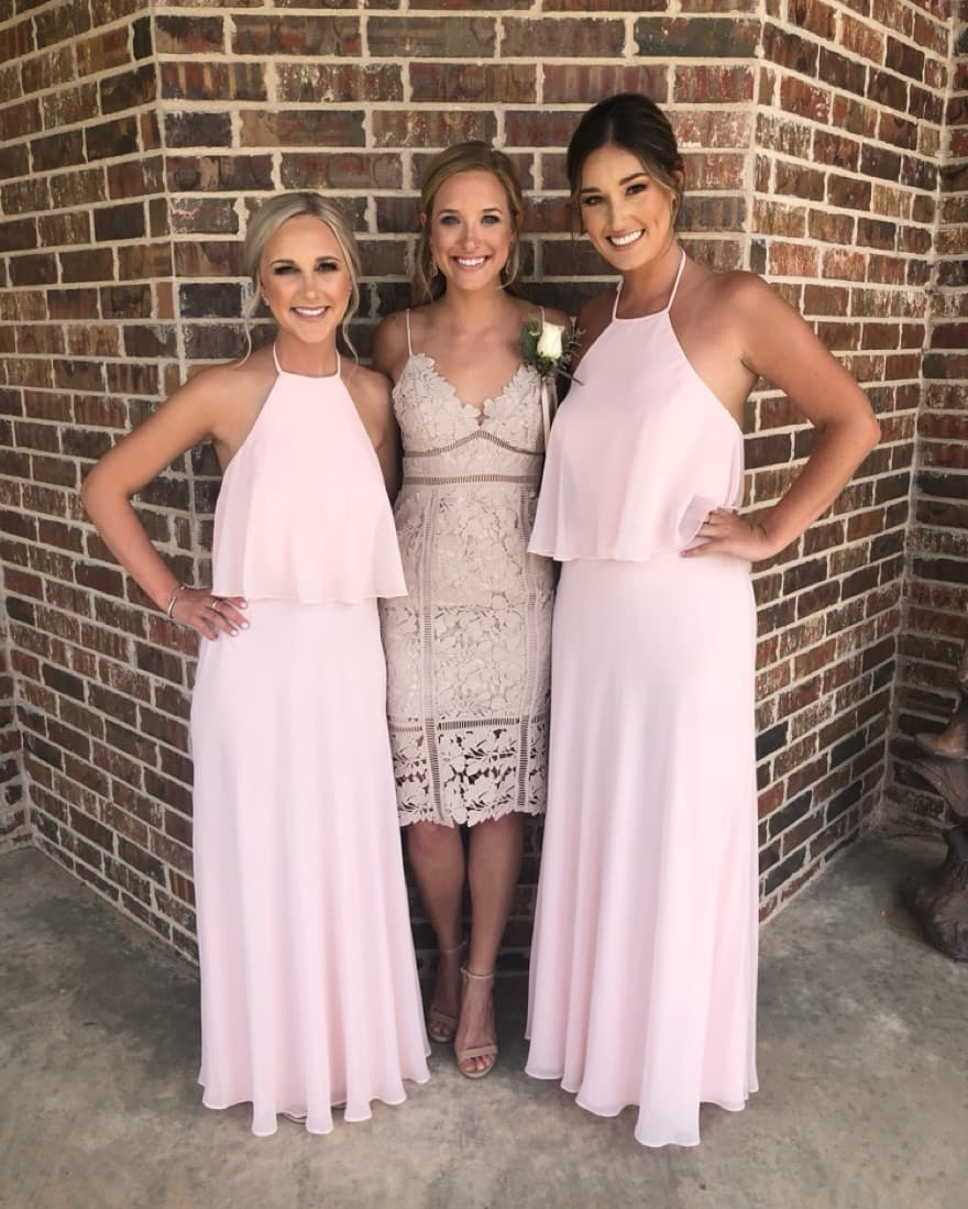 Tan Lace Dress - Image 2