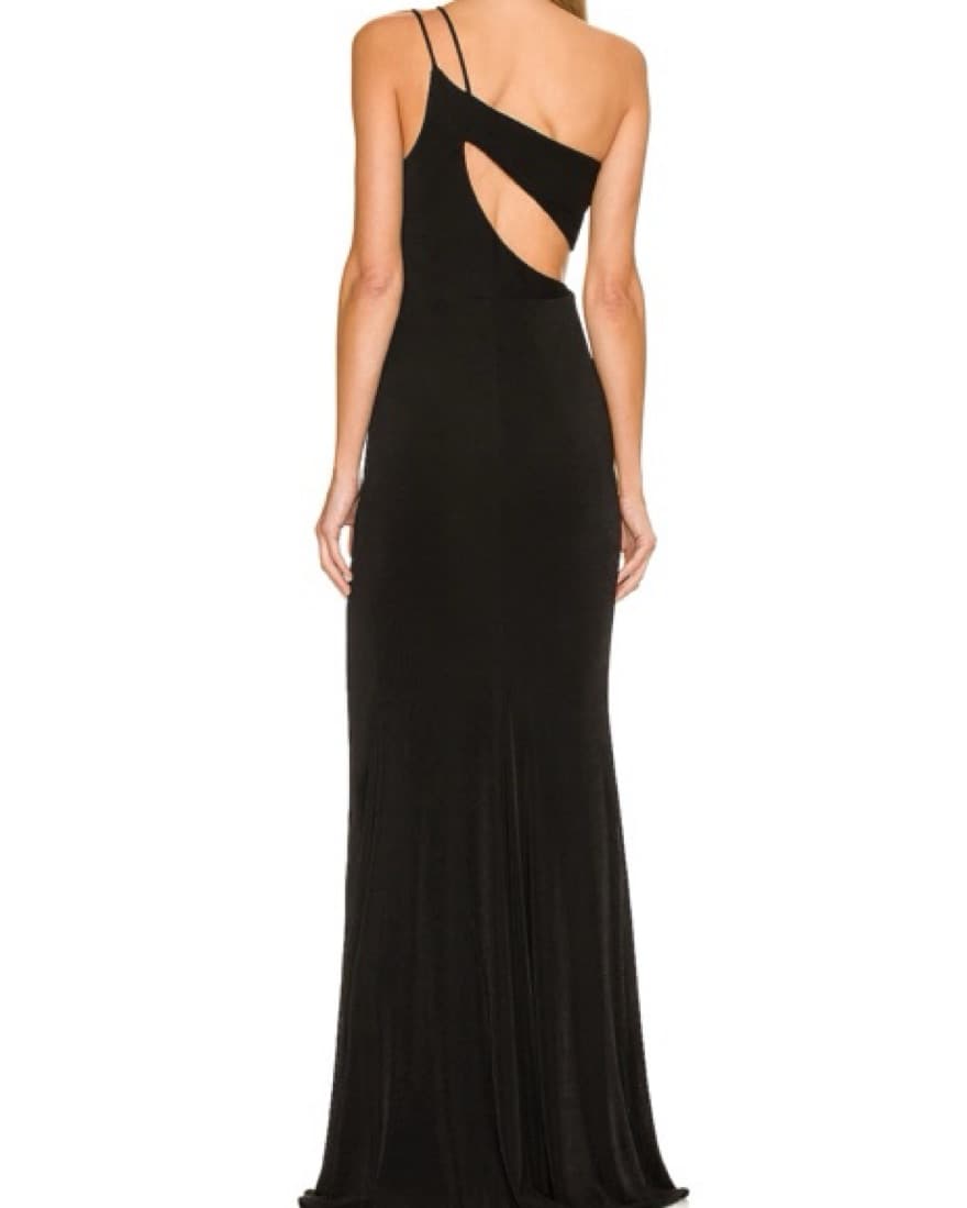 Black One Shoulder Formal Gown - Image 1