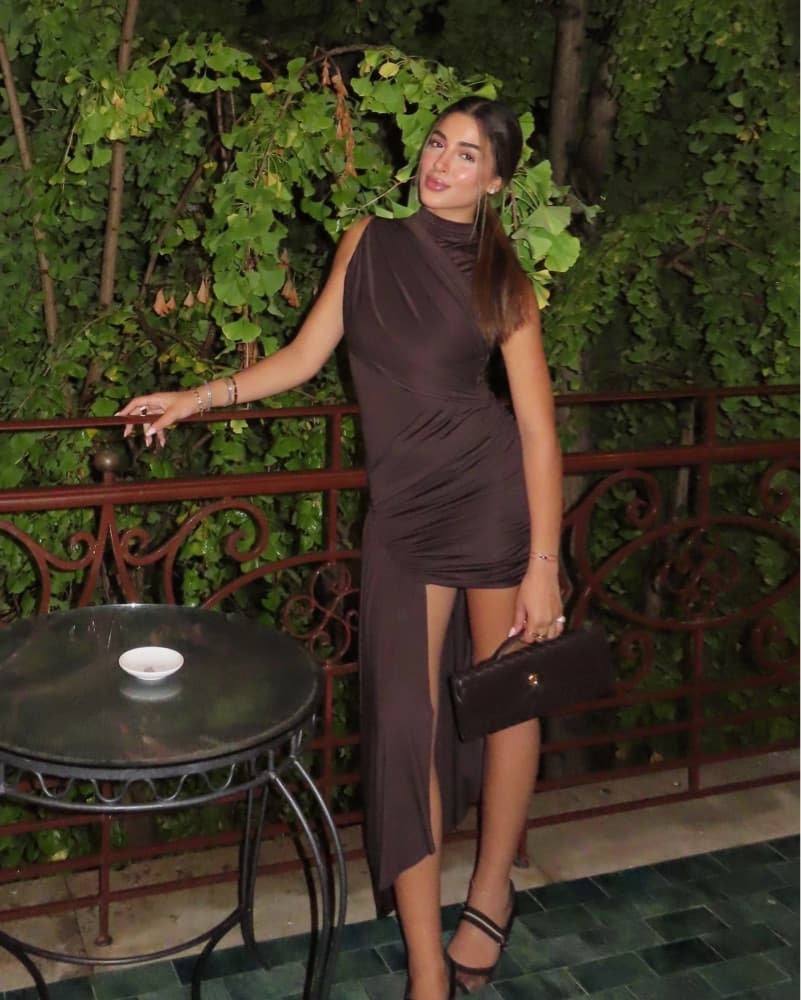 Brown Wrap Mini dress - Image 1