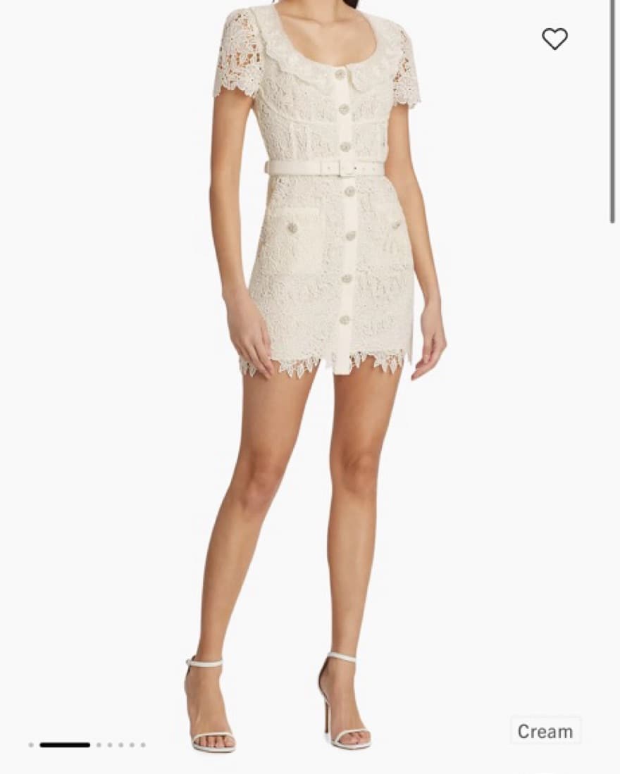 Self protrait Lace Belted Dress - Image 2