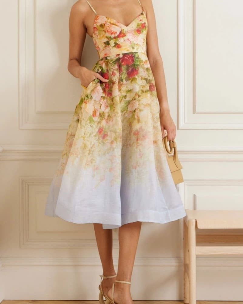 Zimmerman Romantic Floral Midi Dress - Image 1
