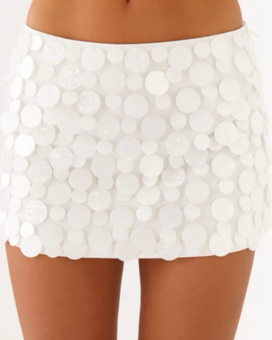 Peppermayo Movie Star Mini Skirt - Pearl - Image 3