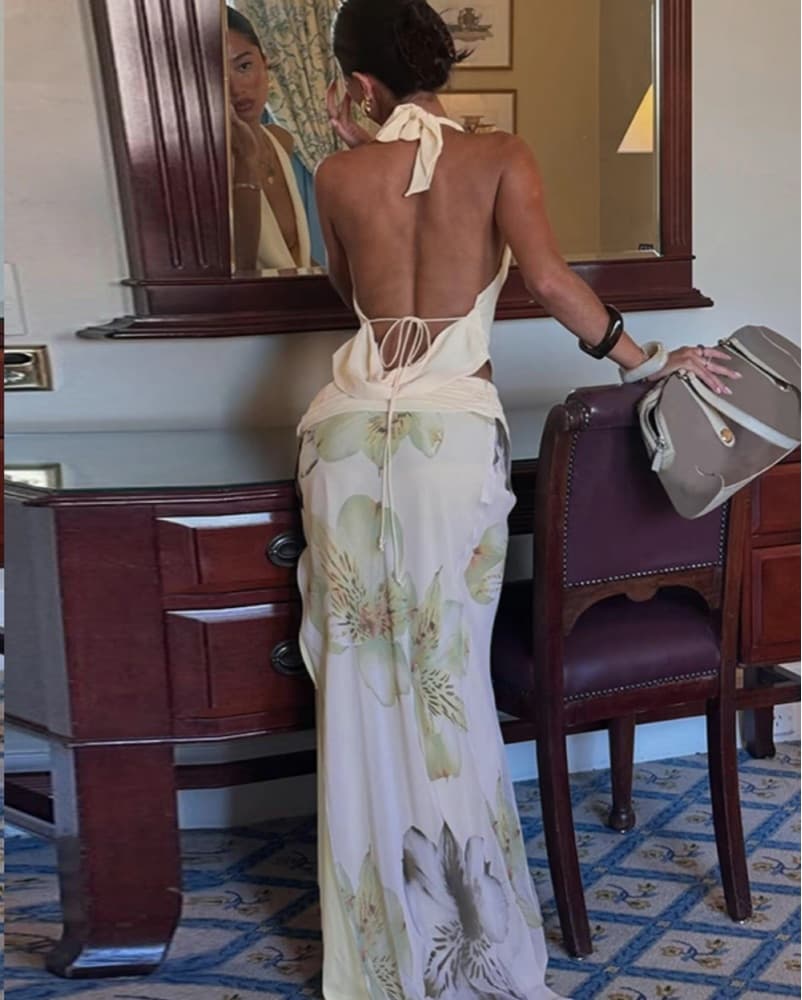 Floral Maxi Skirt Set - Image 2