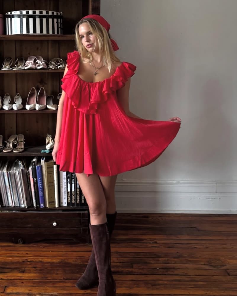 Mirror Palais Colette Babydoll In Guava - Image 3