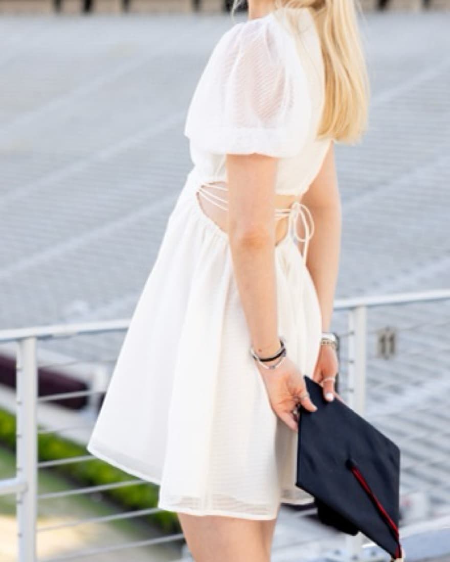 Buy/Rent: White Mini Dress - Image 2