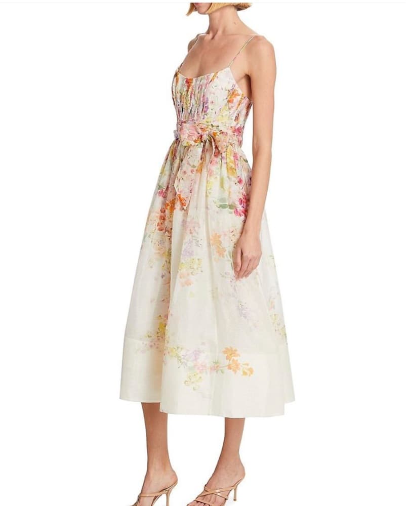 zimmermann corset natura Midi Dress - Image 2