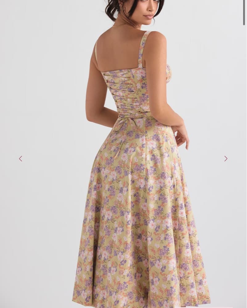 House Of CB Peony Print Bustier Sundress - Image 4
