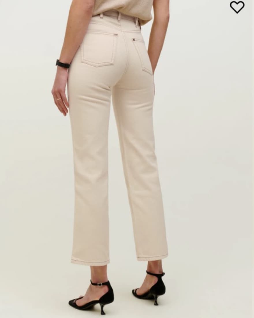 Almond Cowboy High Rise Straight Jeans  - Image 1