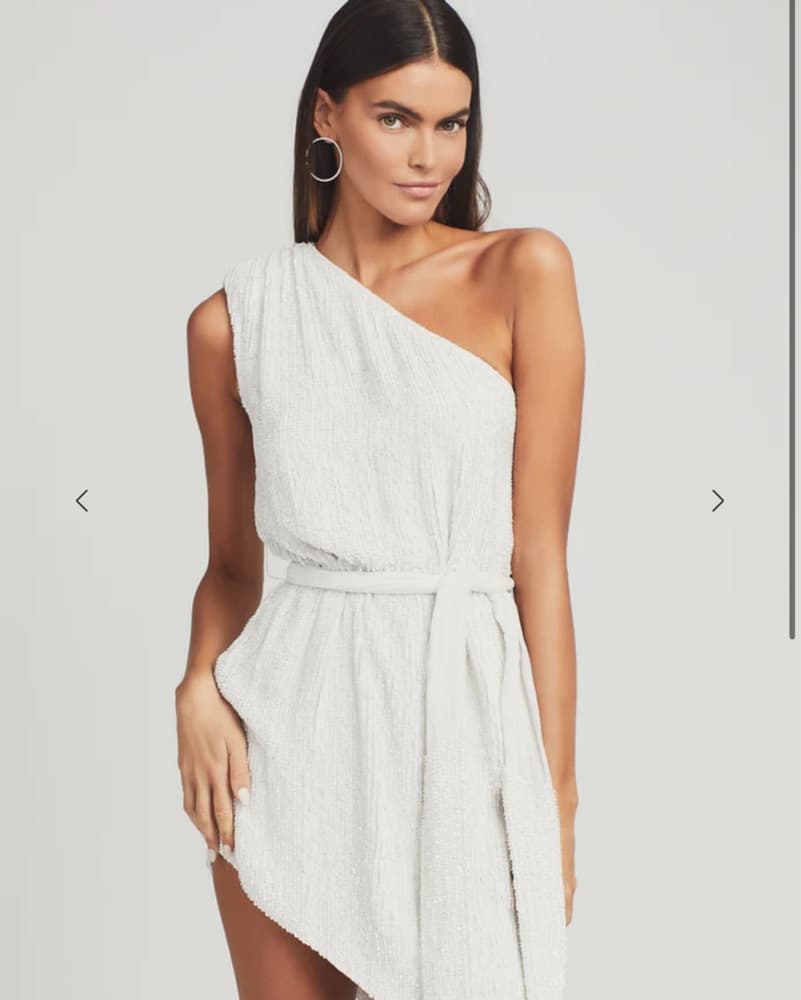 Sparkling One-Shoulder Sequin Dress - Image 1