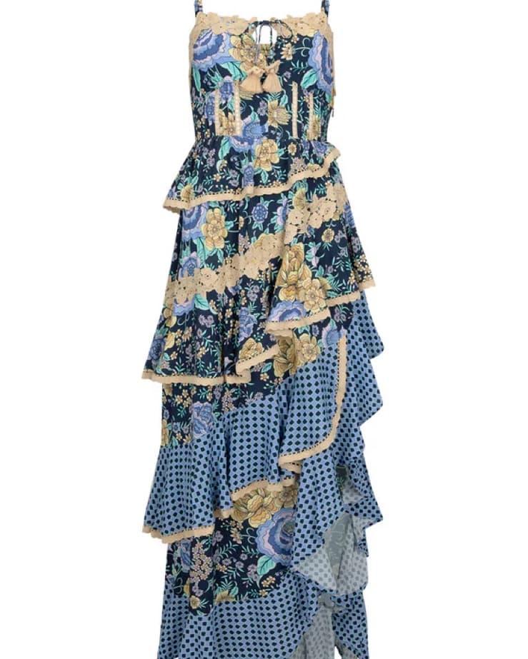 Spell Full Bloom Ruffle Soirée Dress - Image 4