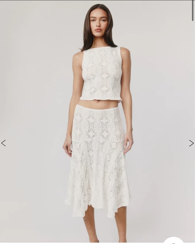 Maeve White Embroidered Set - Image 3