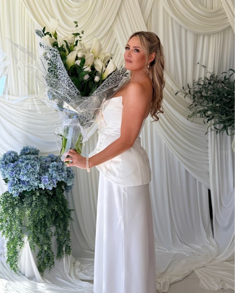 White Detailed Dress  - Image 4