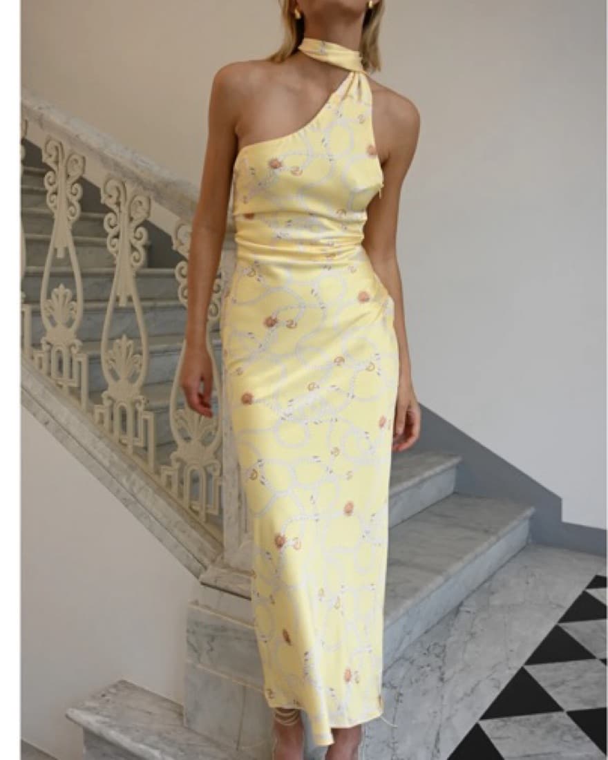 Hendricks Yellow Silk Dress - Image 5