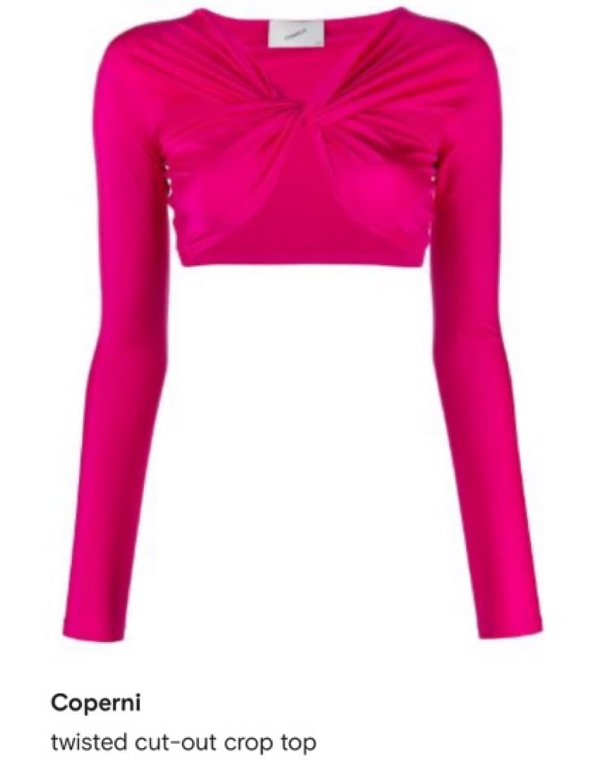 Coperni twisted cut-out crop top pink - Image 2