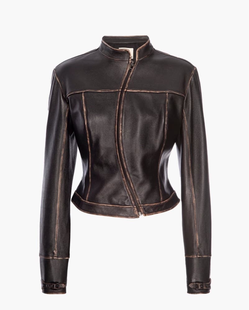 Chic Leather Jacket and Pants Ensemble - Image 1