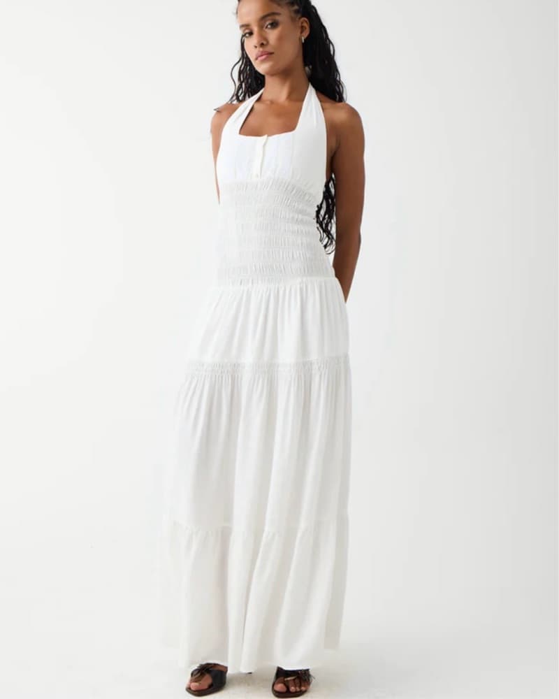 Frankie’s Bikini River Maxi Dress White - Image 1