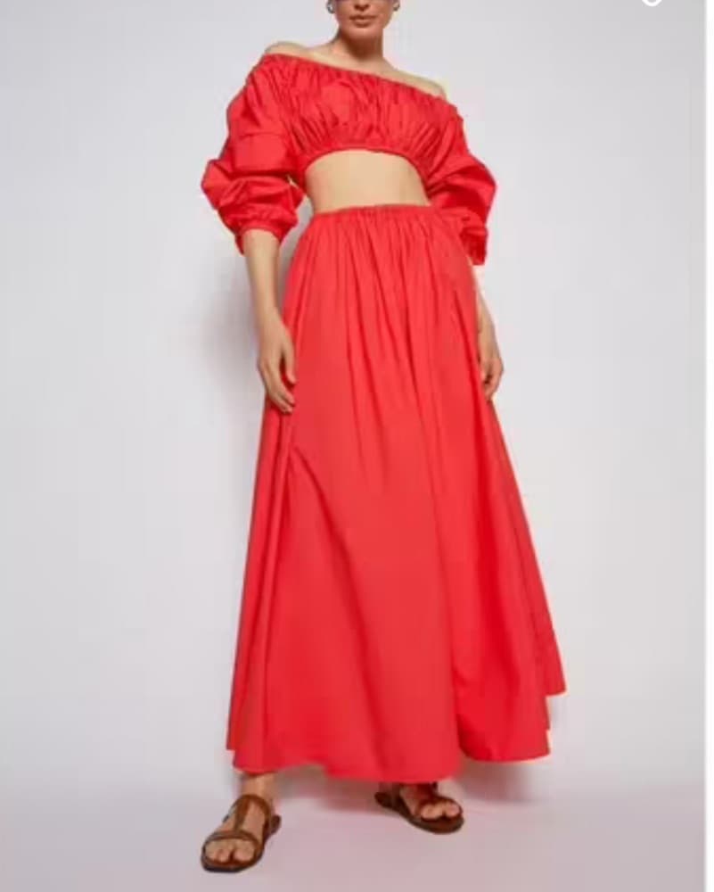 Scanlan Theodore Cotton Red Dress  - Image 2