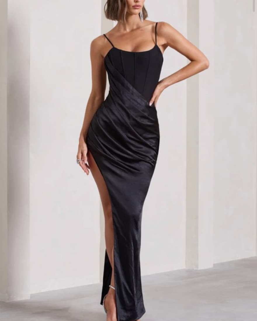 Club L london -black Tie Dress - Image 1