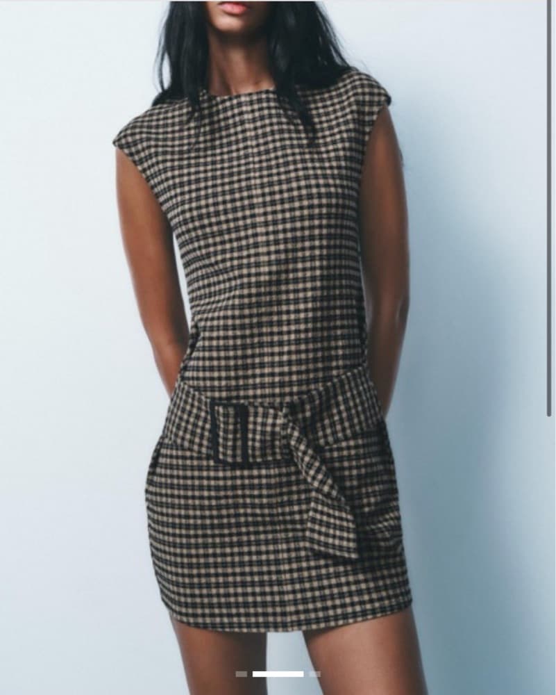 Chic Checkered Mini Dress - Image 1