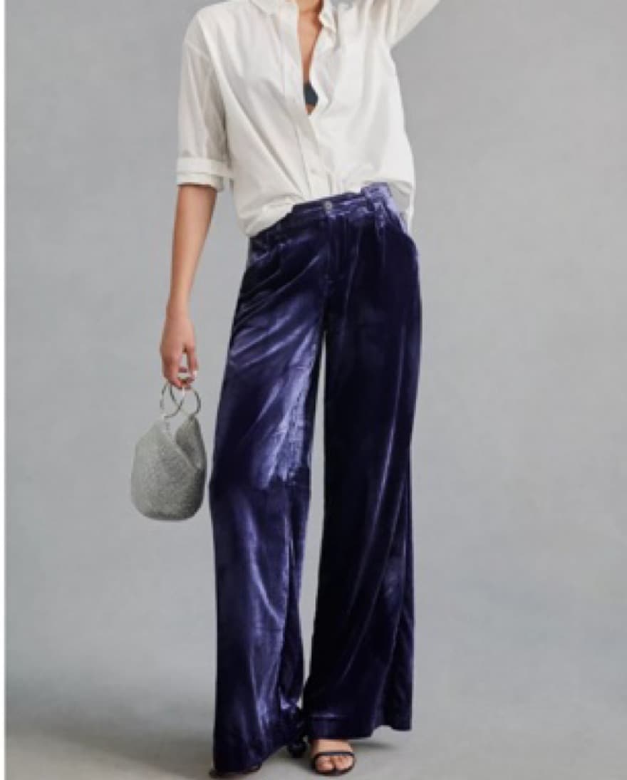 Anthropologie Wide-leg Velvet Trousers - Image 1