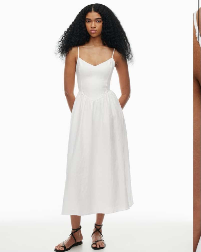 Aritzia White Linen Dress - Image 1