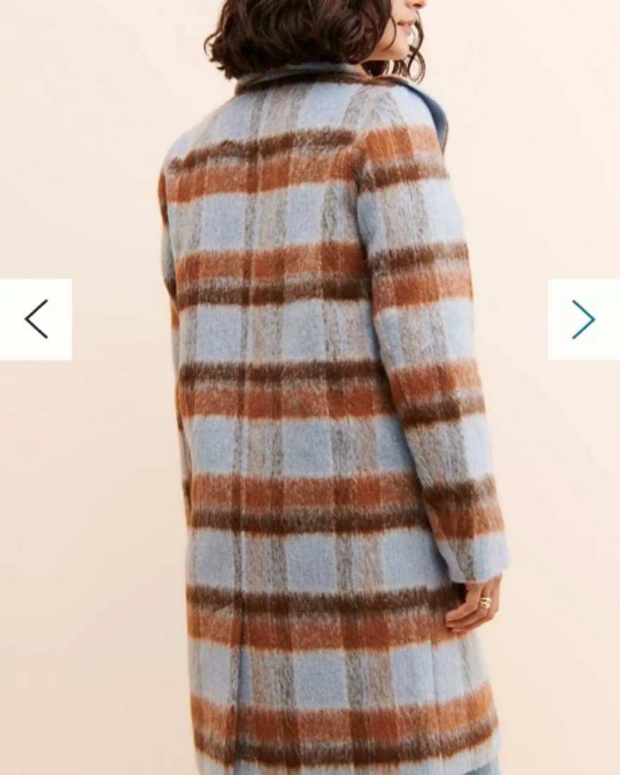 Plaid Wool Coat - Image 3