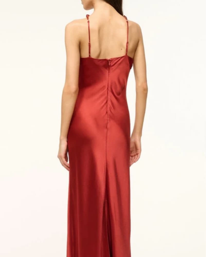 Staud Cadence Dress, Rust Size 6/Small - Image 2