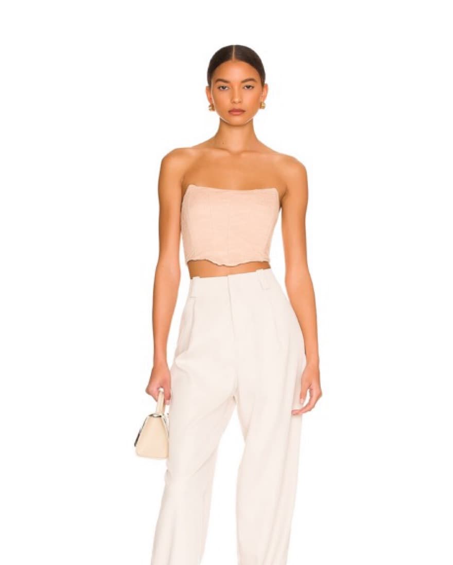 h:ours Tan Bustier Top - Image 1