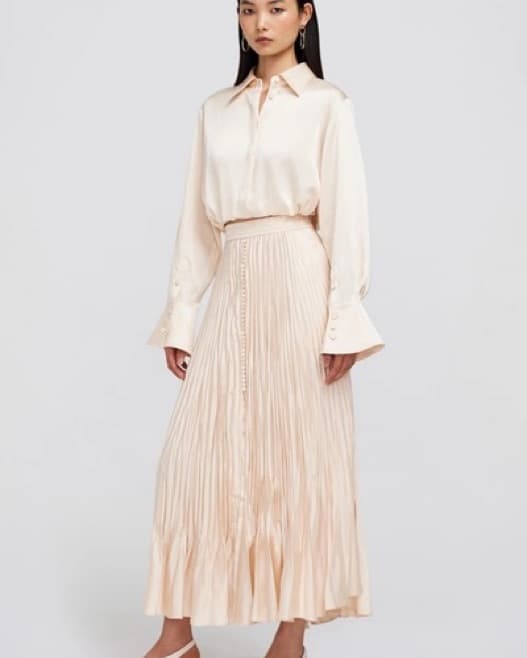 SIMKHAI Silk Button Down Blouse  - Image 1