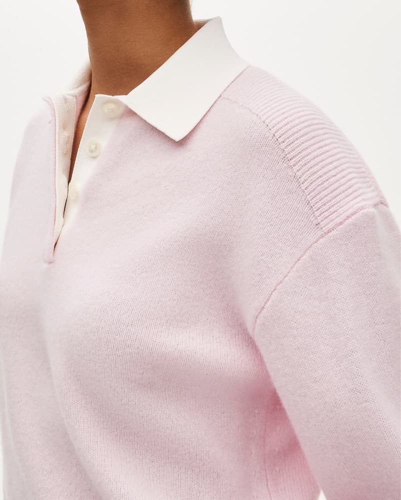 Relaxed sweater-polo in vintage wool - Image 2