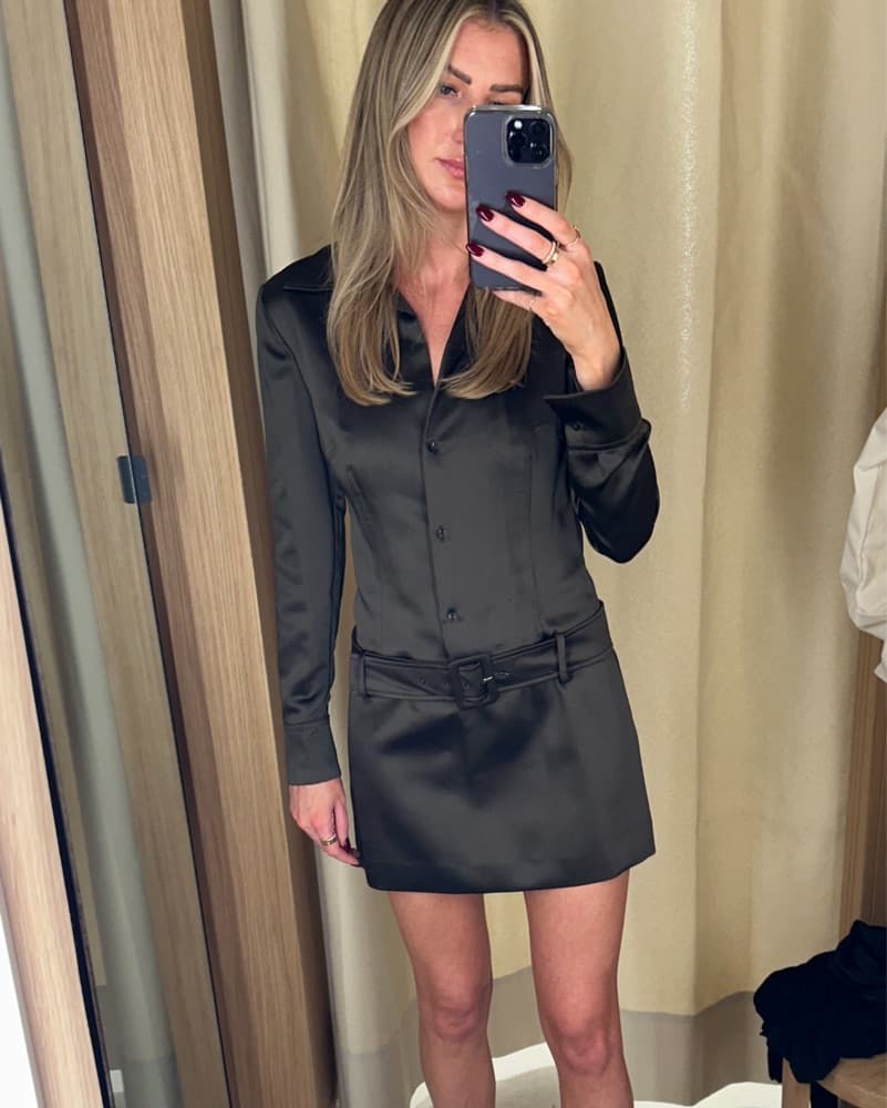 Mango Satin Mini Drop Waist Dress  - Image 3