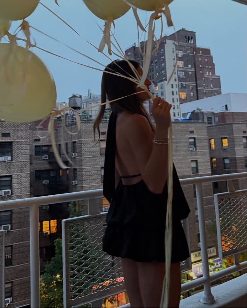 Black Open Back Mini Dress - Image 1