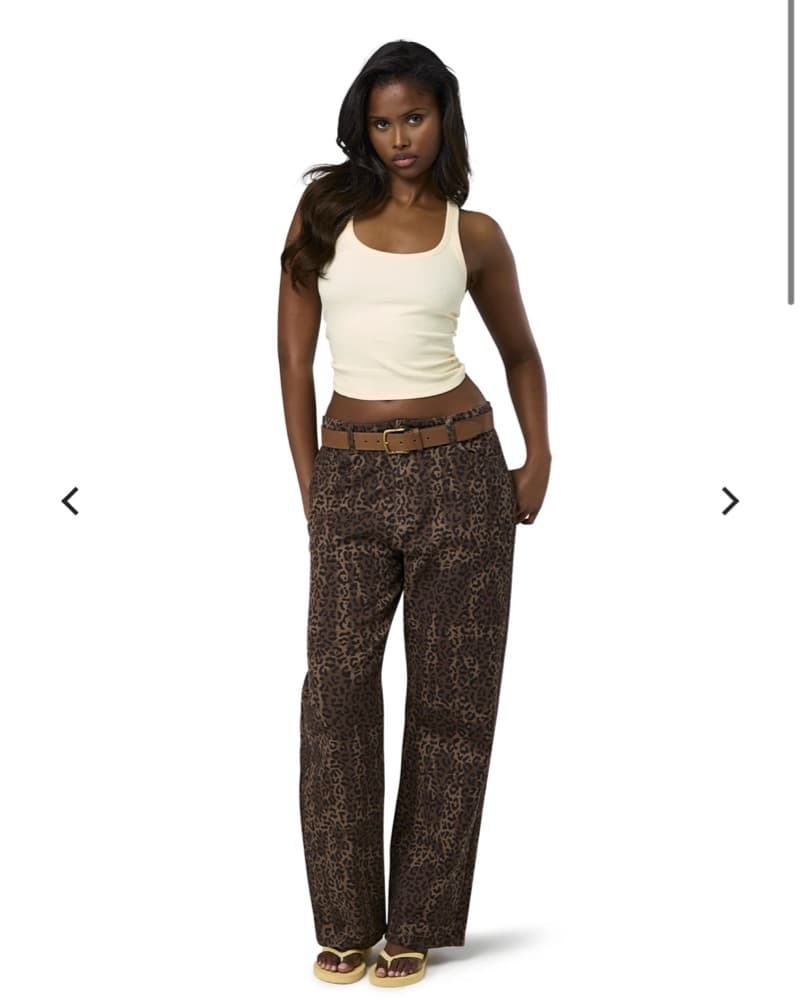 Leopard Print Baggy Jean - Image 1