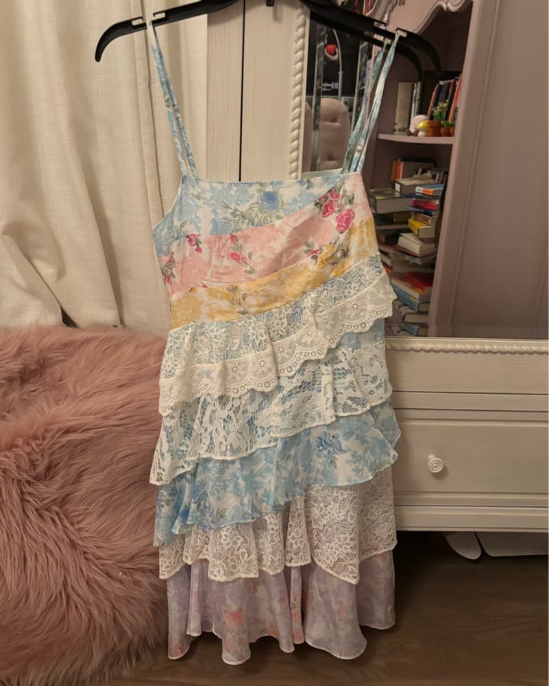 Floral Silk Loveshackfancy Mini Dress - Image 2