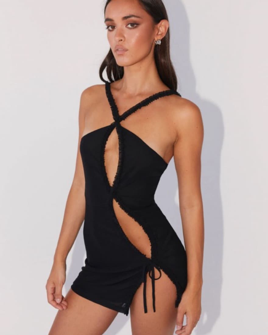 Peppermayo Black Cutout Dress  - Image 1