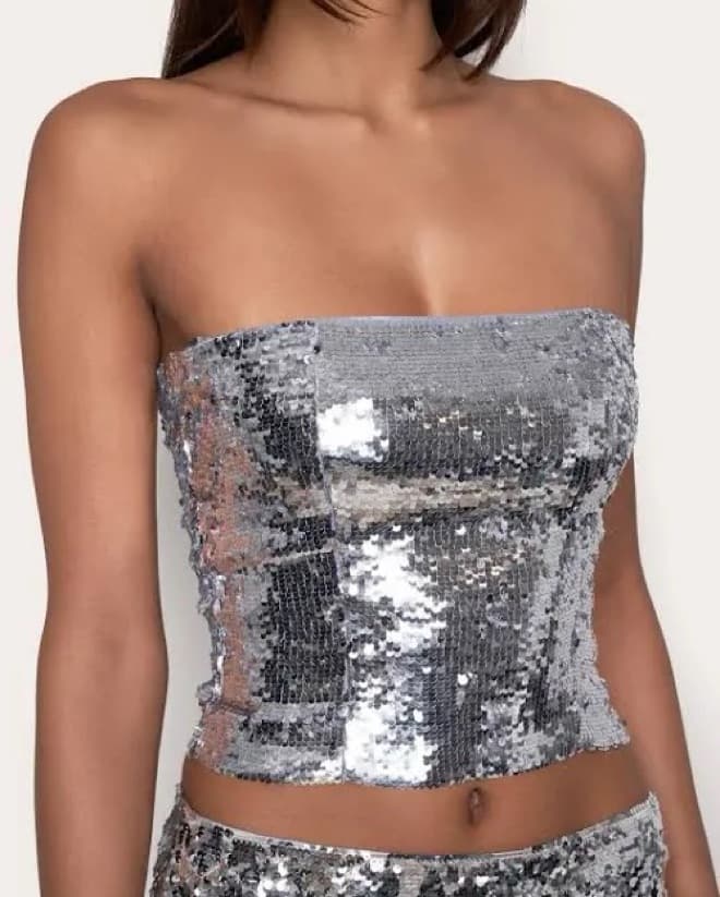 Guizio Sequin Tube Top - Image 1