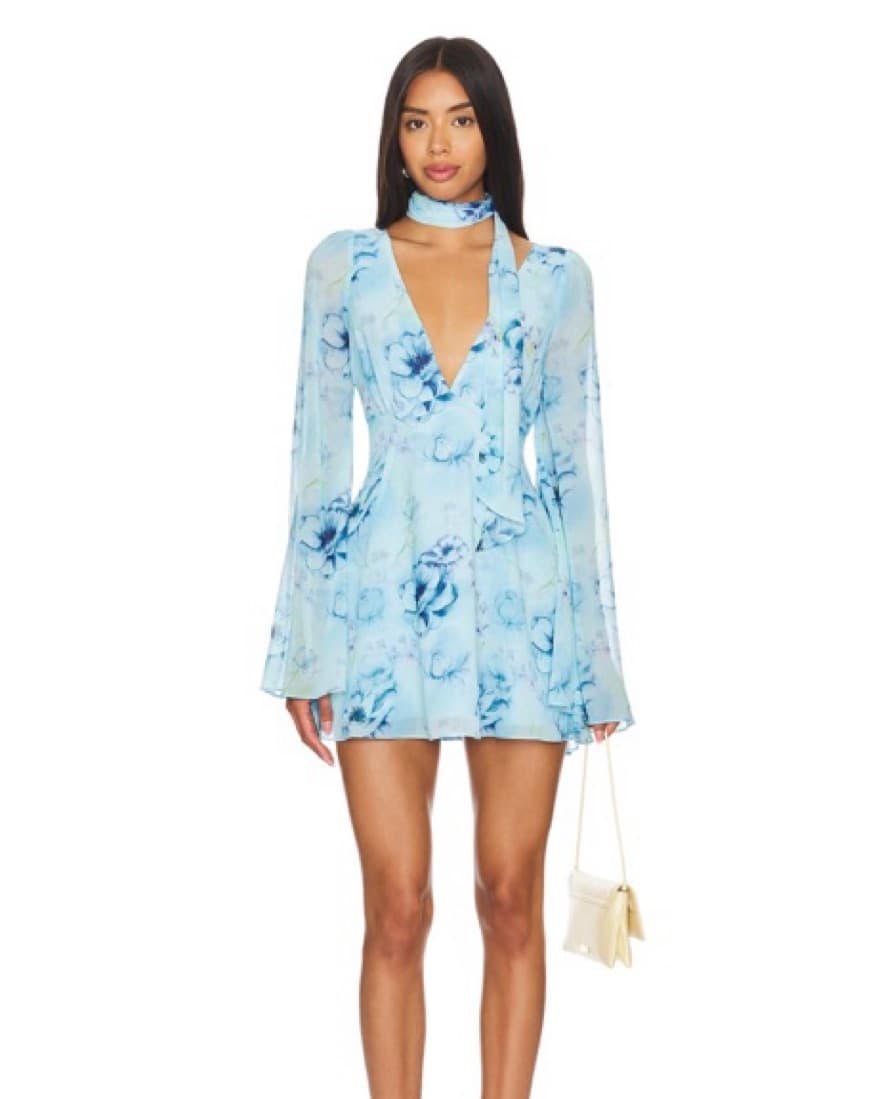 GUIZIO Blue Mini Dress - Image 1