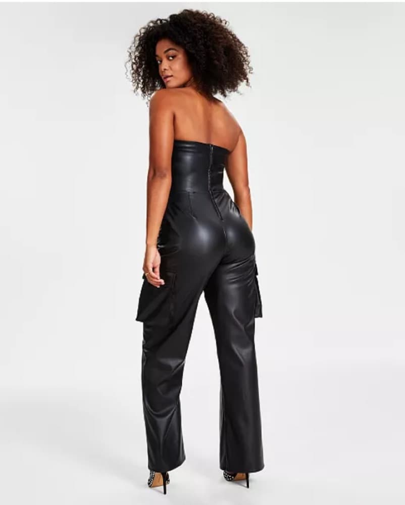 Vegan Leather Jumpsuit  - Image 2