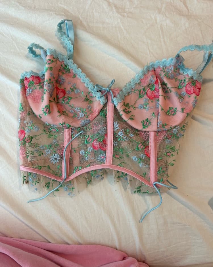 For Love And Lemons Floral Corset - Image 1