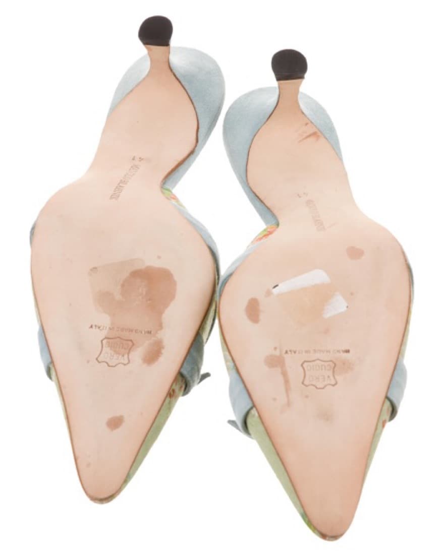 MANOLO BLAHNIK CANVAS MULES EU 41 - Image 5