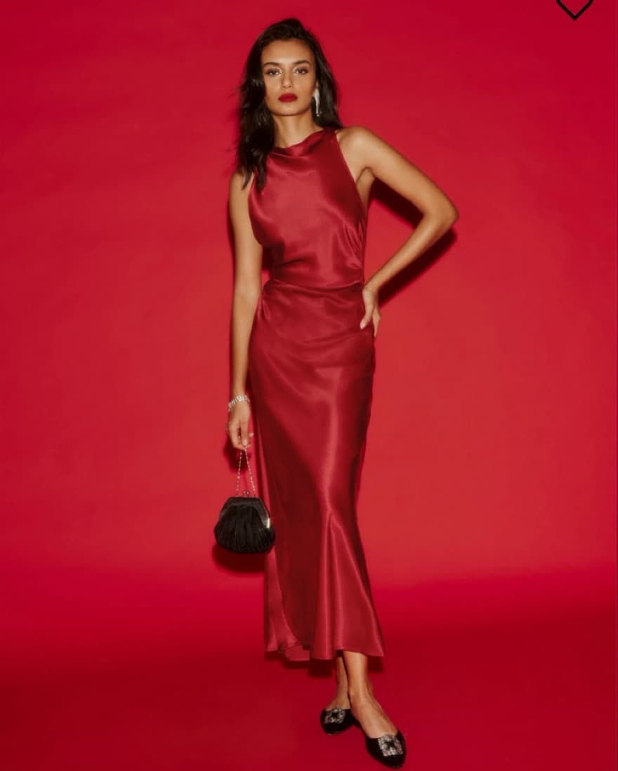 red reformation casette dress - Image 1