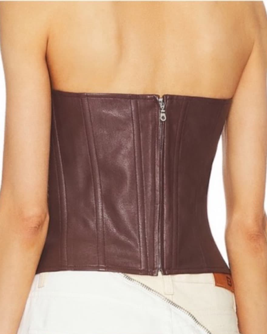Miaou Brown Corset Top - Image 2
