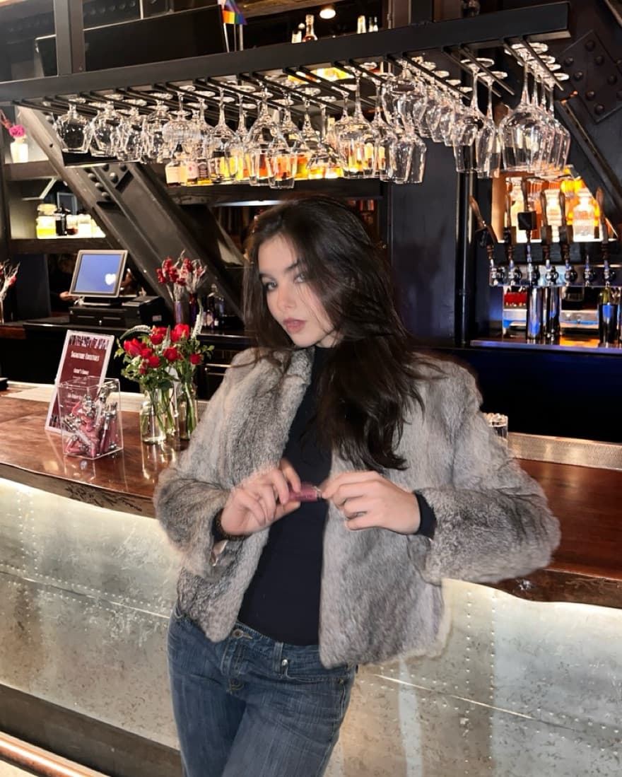 Shrunken Rabbit Fur Coat - Image 1