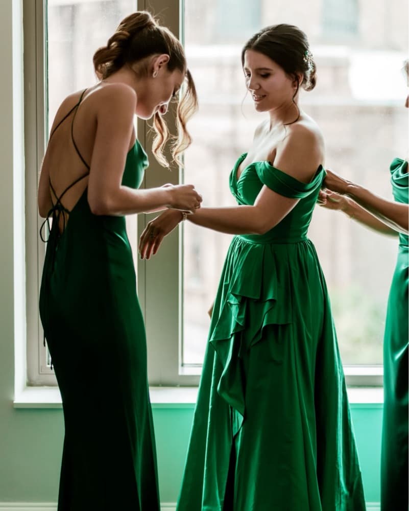 Alice + Olivia Green Montana Maxi Gown  - Image 4
