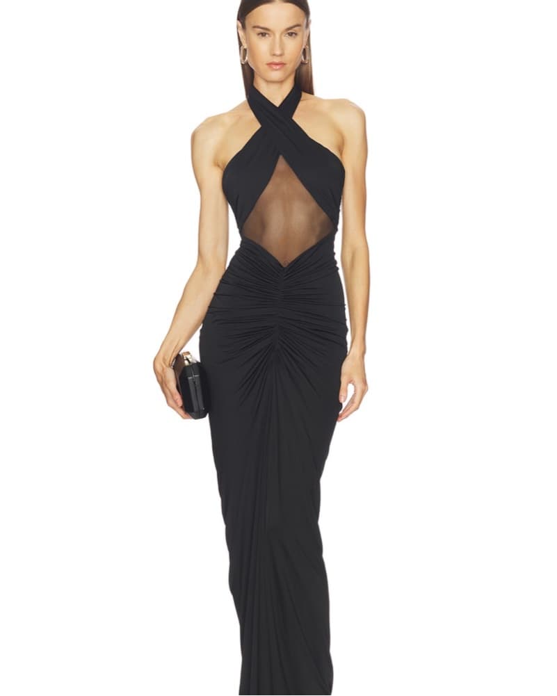 Michael Costello Black Gown - Image 1